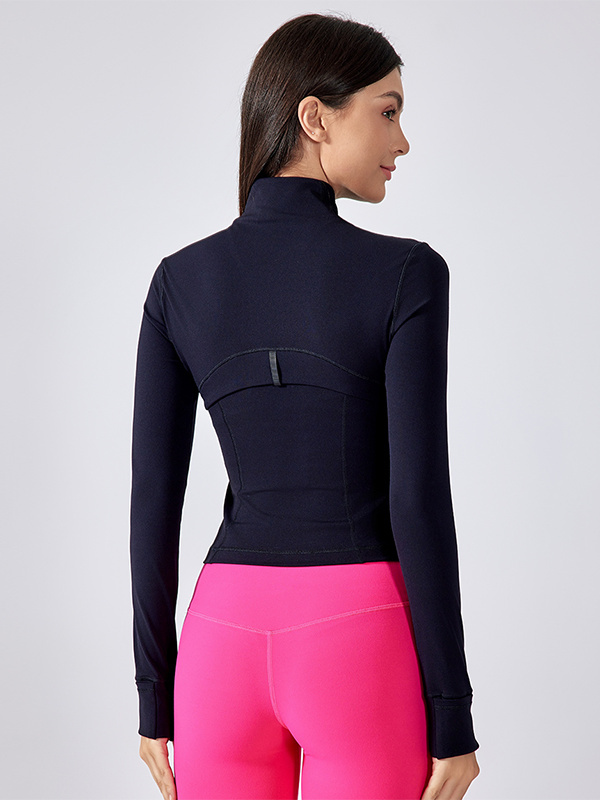Women's Slim Fit Zip Up Sport Jackets Athletic Gym Shirts