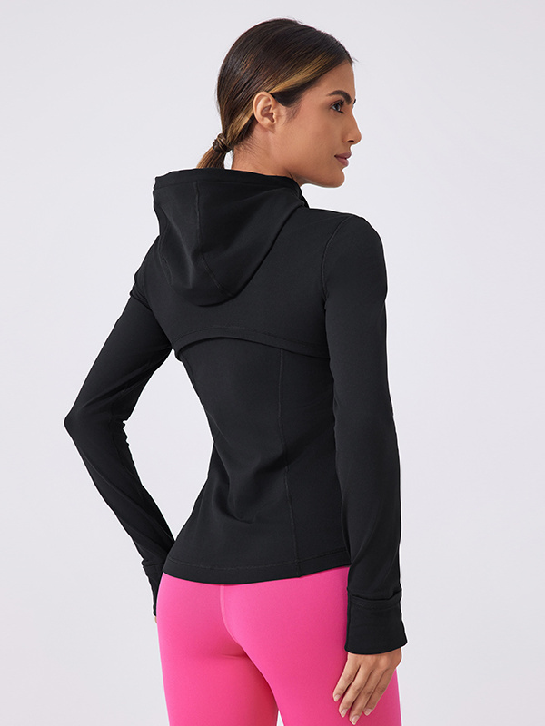 Women's Full Zip Workout Runing Slim Fit Athletic Hoodies Jackets