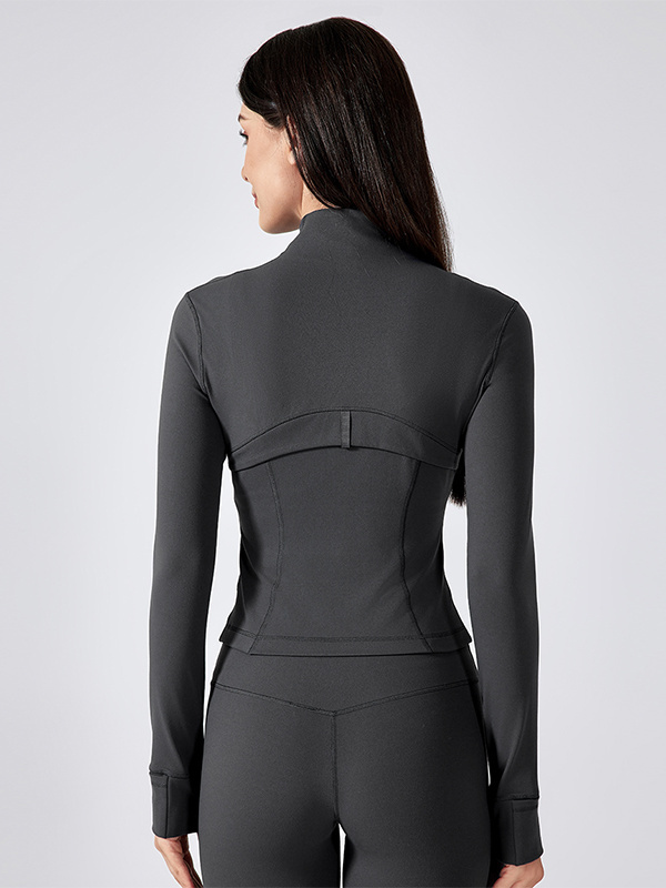 Women's Slim Fit Zip Up Sport Jackets Athletic Gym Shirts
