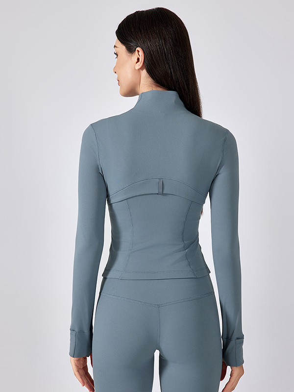Women's Slim Fit Zip Up Sport Jackets Athletic Gym Shirts