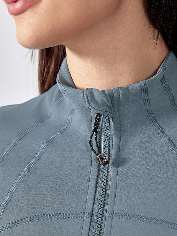 Women's Slim Fit Zip Up Sport Jackets Athletic Gym Shirts