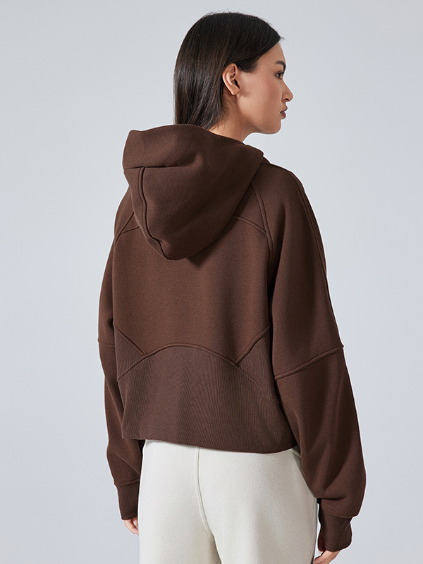 Women's Zip Up Hoodies Jackets Cropped Sweatshirts