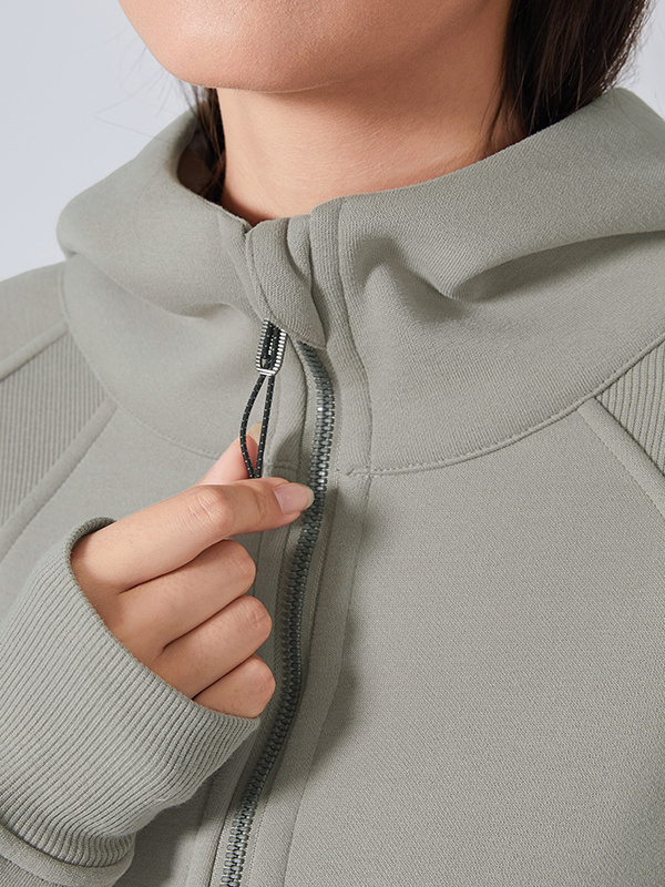 Women's Zip Up Hoodies Jackets Cropped Sweatshirts
