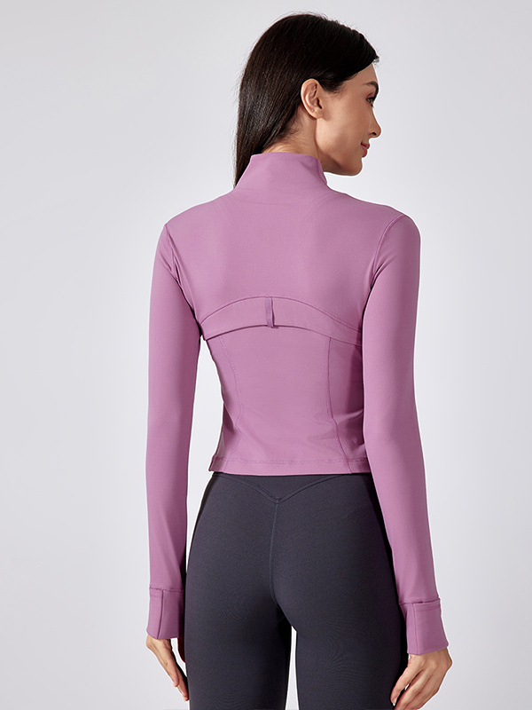 Women's Slim Fit Zip Up Sport Jackets Athletic Gym Shirts