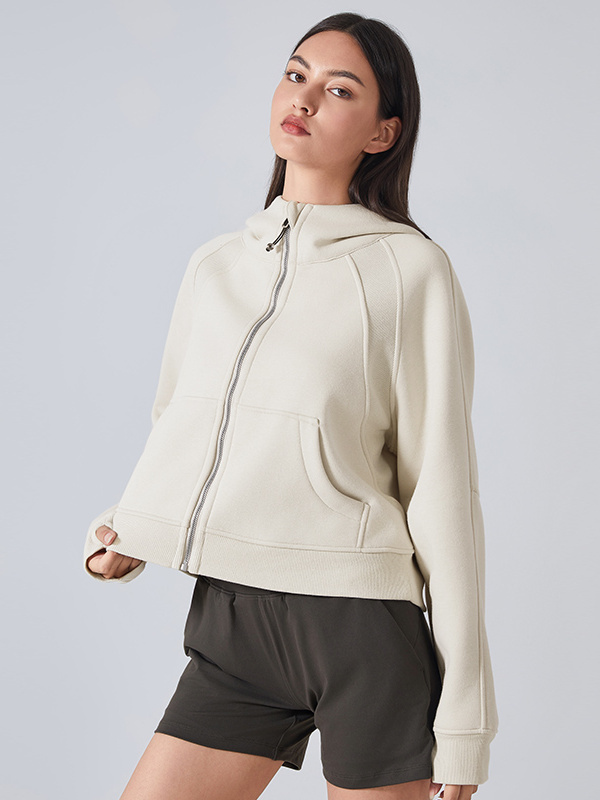 Women's Zip Up Hoodies Jackets Cropped Sweatshirts