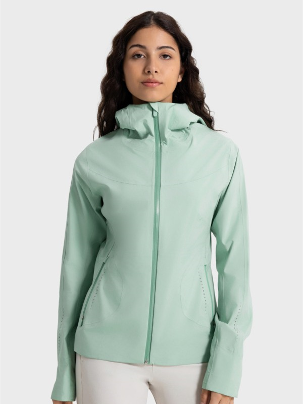 Womens Lightweight Windbreaker Outdoor Hooded Jacket