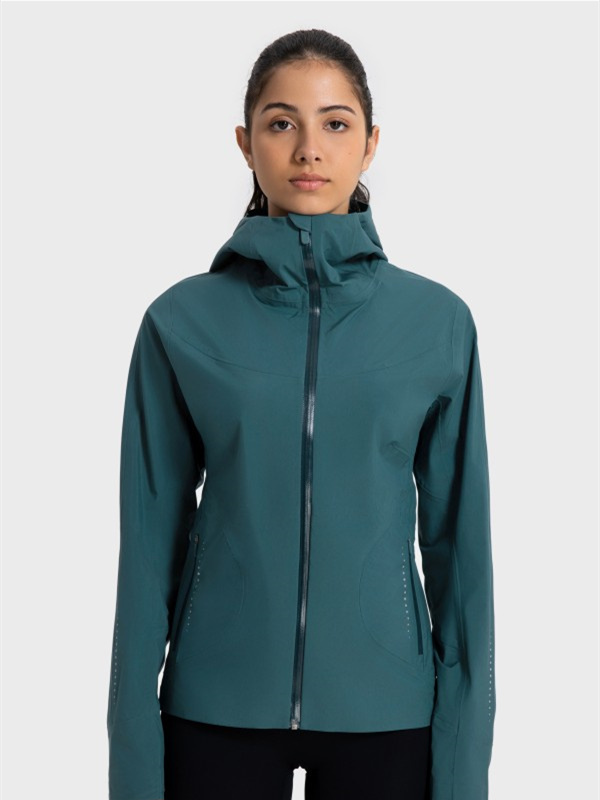 Womens Lightweight Windbreaker Outdoor Hooded Jacket