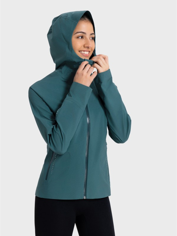 Womens Lightweight Windbreaker Outdoor Hooded Jacket