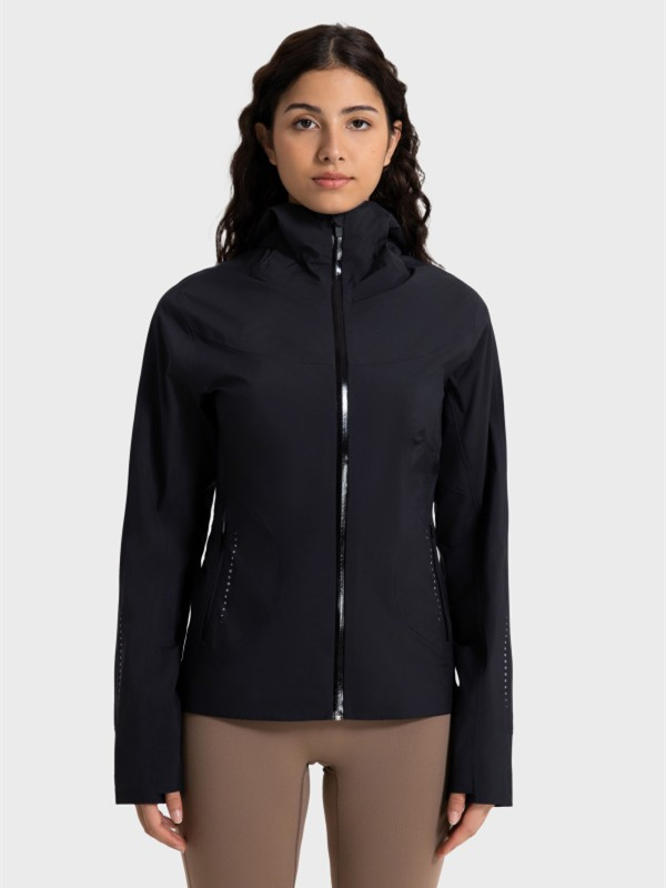 Womens Lightweight Windbreaker Outdoor Hooded Jacket