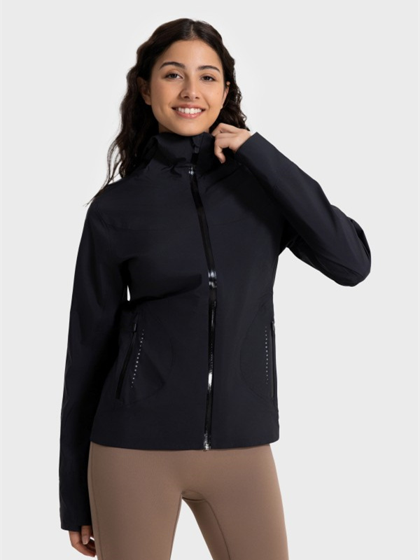 Womens Lightweight Windbreaker Outdoor Hooded Jacket