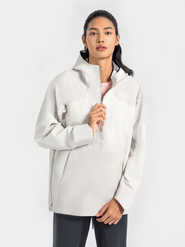 Women Waterproof Lightweight Rain Coat Hiking Windbreaker Jacket