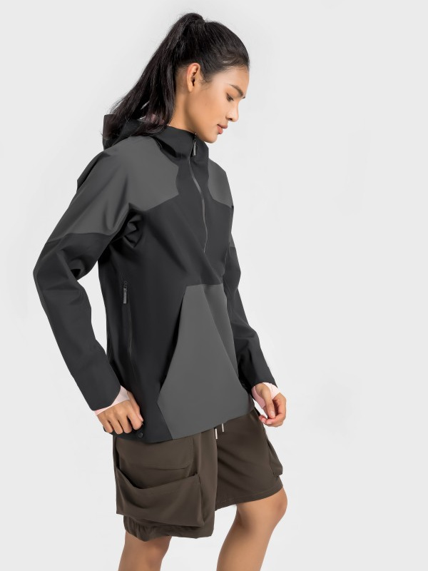 Women Waterproof Lightweight Rain Coat Hiking Windbreaker Jacket