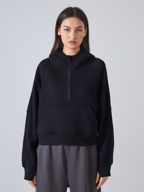 Women's Half Zipper Pullover Hoodies Workout Sweatshirts