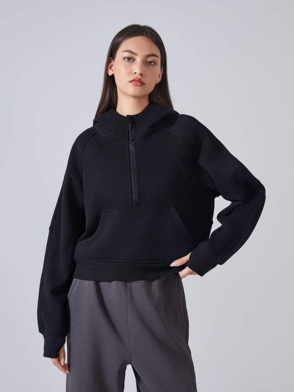 Women's Half Zipper Pullover Hoodies Workout Sweatshirts