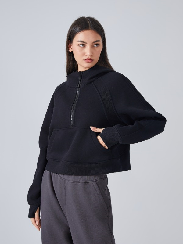 Women's Half Zipper Pullover Hoodies Workout Sweatshirts