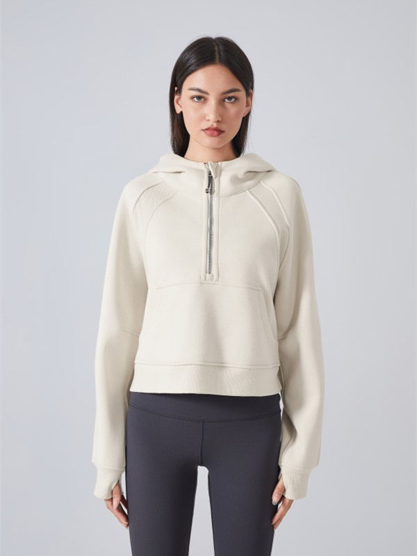 Women's Half Zipper Pullover Hoodies Workout Sweatshirts