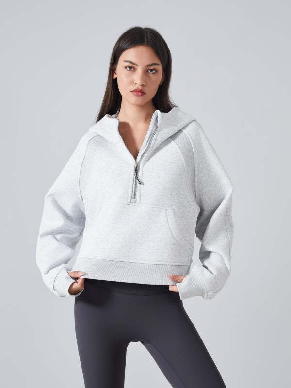 Women's Half Zipper Pullover Hoodies Workout Sweatshirts