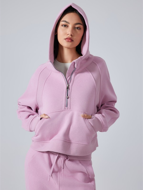 Women's Half Zipper Pullover Hoodies Workout Sweatshirts