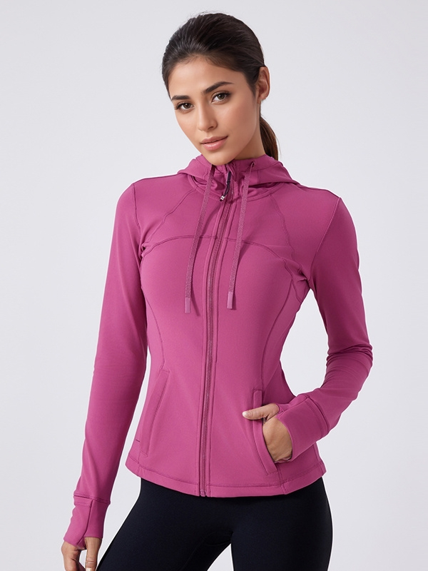 Women's Full Zip Workout Runing Slim Fit Athletic Hoodies Jackets
