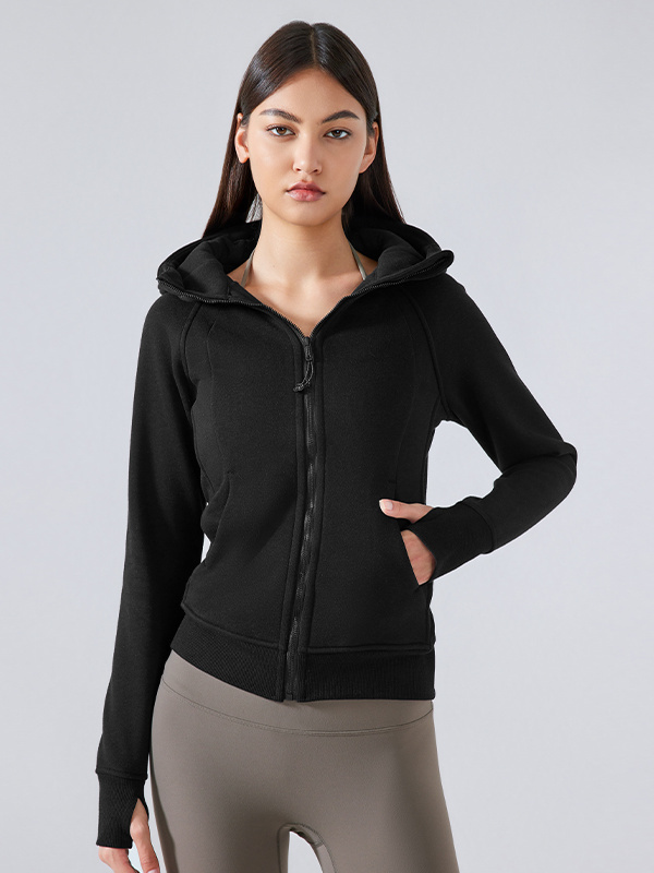 Women's Full Zip Hooded Sweatshirts Workout Sweat Jackets