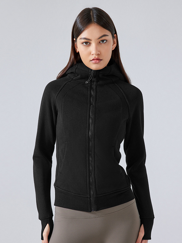 Women's Full Zip Hooded Sweatshirts Workout Sweat Jackets