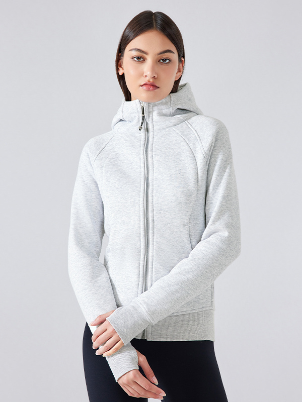 Women's Full Zip Hooded Sweatshirts Workout Sweat Jackets