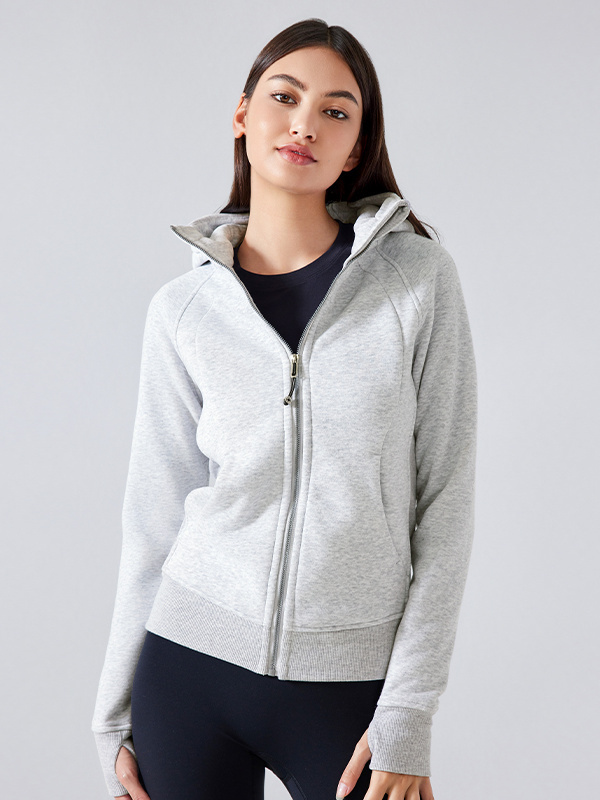 Women's Full Zip Hooded Sweatshirts Workout Sweat Jackets