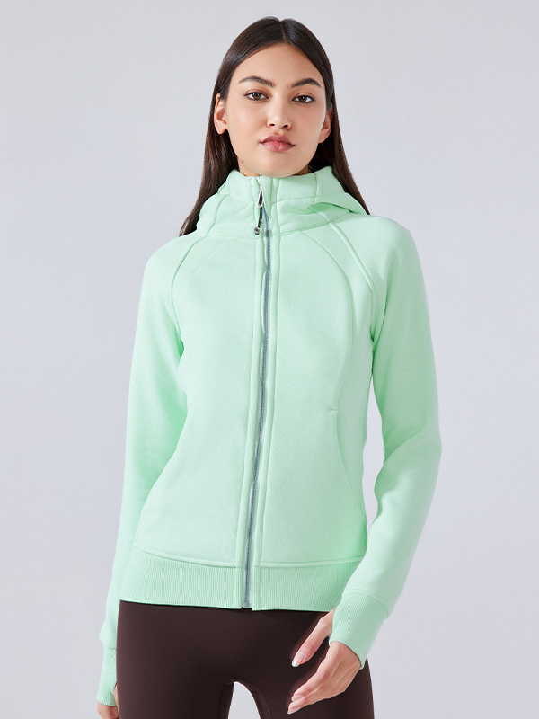 Women's Full Zip Hooded Sweatshirts Workout Sweat Jackets