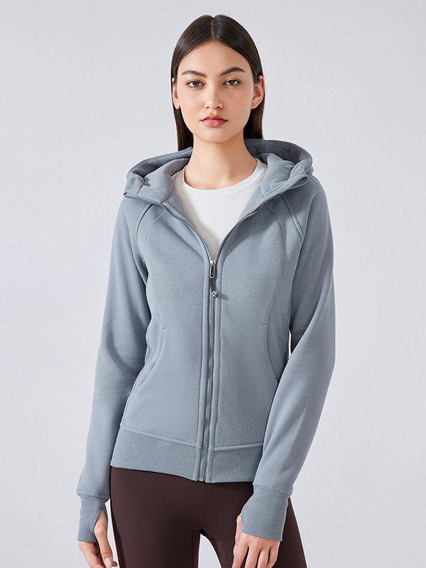 Women's Full Zip Hooded Sweatshirts Workout Sweat Jackets