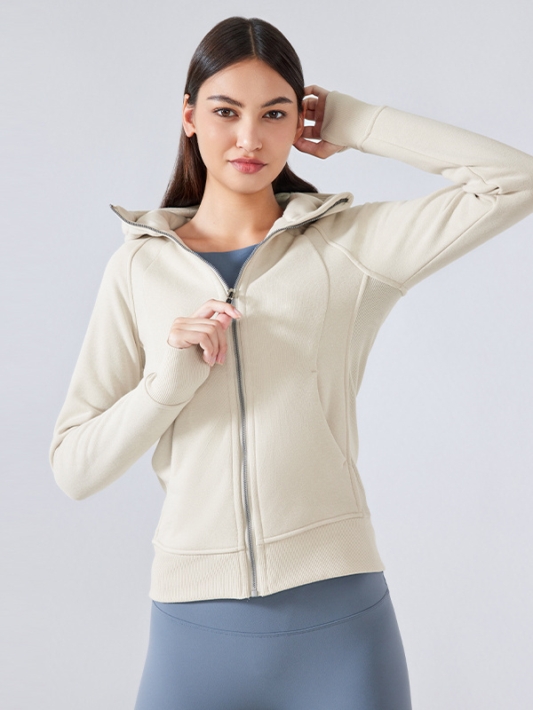 Women's Full Zip Hooded Sweatshirts Workout Sweat Jackets