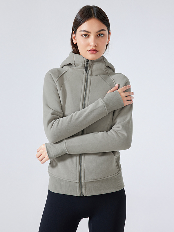 Women's Full Zip Hooded Sweatshirts Workout Sweat Jackets