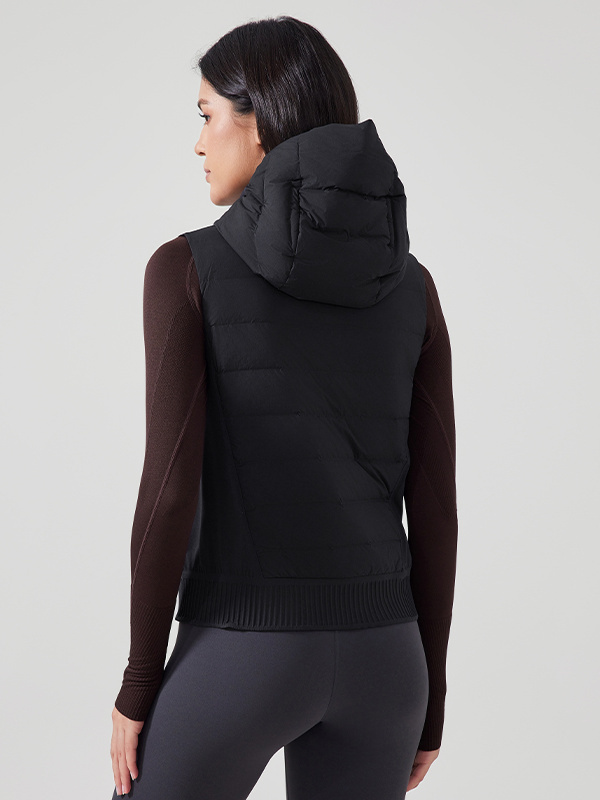 Women's’ Sleeveless Zip Up Puffer Vest Stand Collar Winter Hoodies Jackets