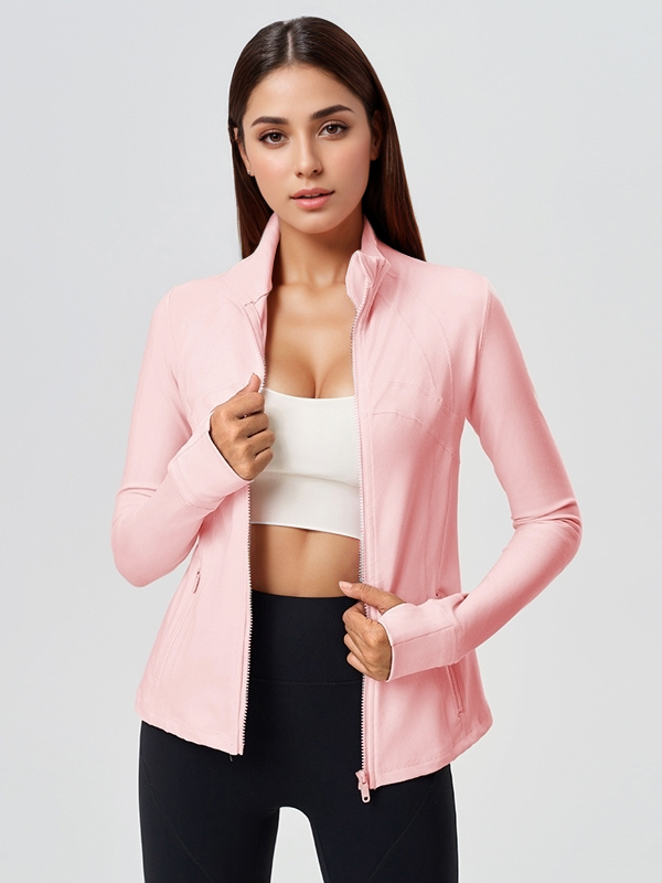 Women's Athletic Full Zip Slim Fit Yoga Workout Jacket