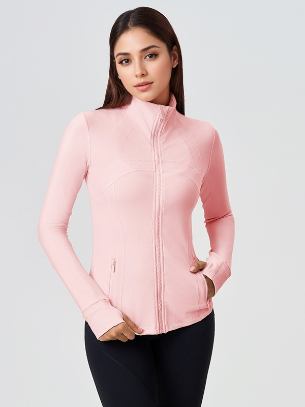 Women's Athletic Full Zip Slim Fit Yoga Workout Jacket