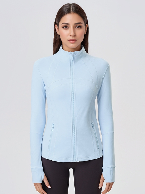 Women's Athletic Full Zip Slim Fit Yoga Workout Jacket