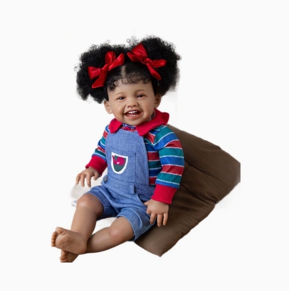 Embrace Diversity: Soft Painted Black Girl Vinyl Doll | Safety Certified Toy