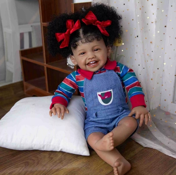Embrace Diversity: Soft Painted Black Girl Vinyl Doll | Safety Certified Toy