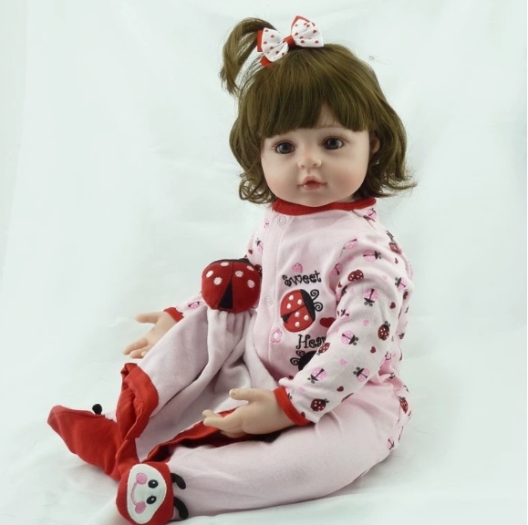 Fluffy Ladybug Fun · Collectible Reborn Baby Girl Doll in Ladybug Outfit