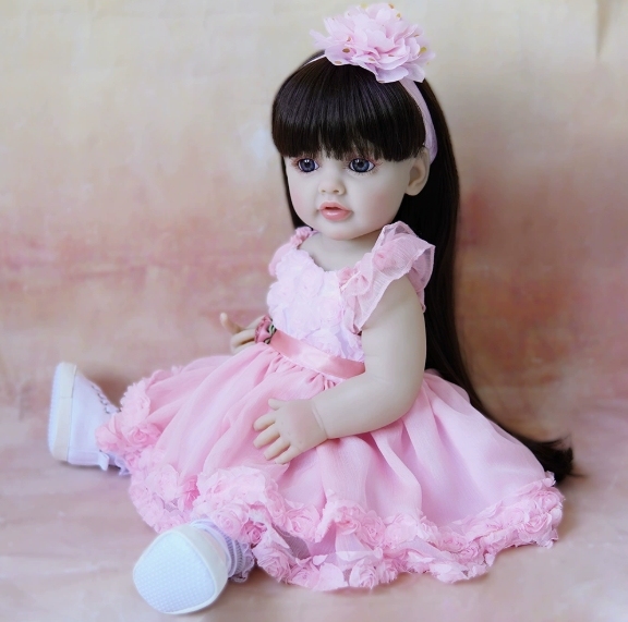 Twin Flower Whispers · Princess Dress Collectible Realistic Sister Doll Set (Brunette & Blonde Styles)