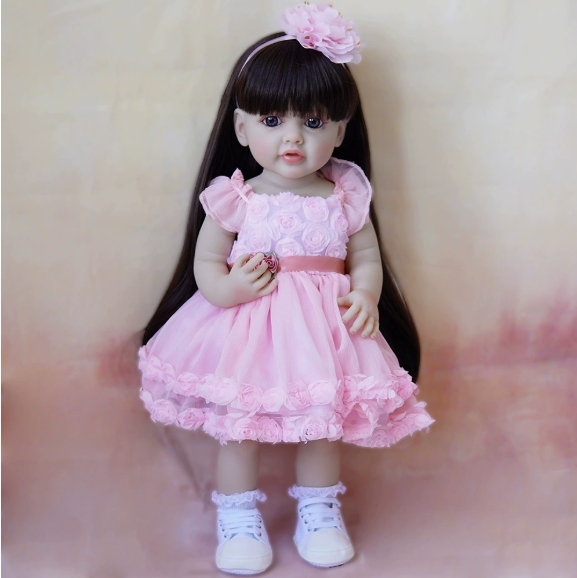 Twin Flower Whispers · Princess Dress Collectible Realistic Sister Doll Set (Brunette & Blonde Styles)
