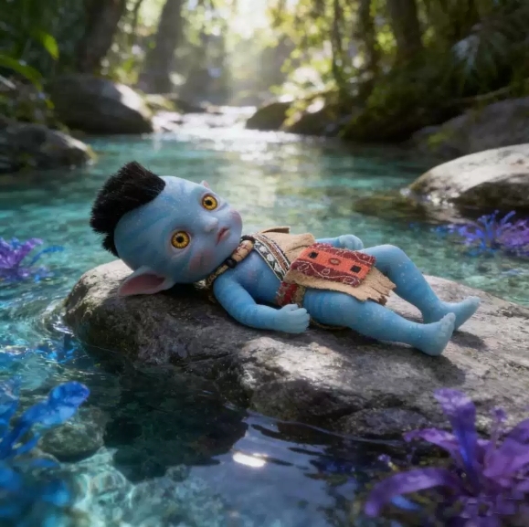 Blue Star Tong · Solid Silicone Bright-Eyed Reborn Baby