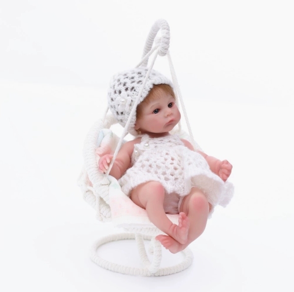 Stargaze Pupil · Full Solid Silicone Lifelike Reborn Baby Doll with Bright Eyes