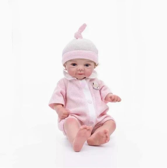 Joyful Whispers · Peach Sweet Smile Solid Silicone Reborn Doll