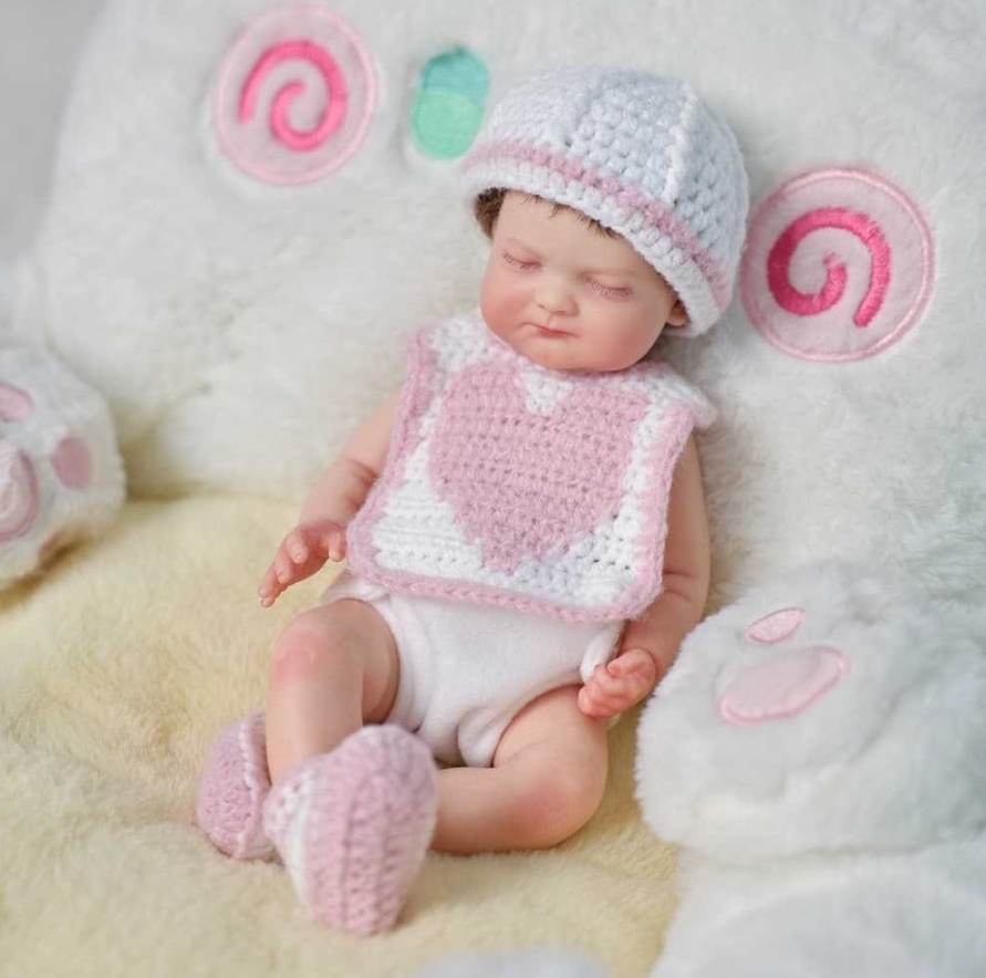 Dawn & StarDream · Open-Eye & Closed-Eye Solid Silicone Baby Doll Set
