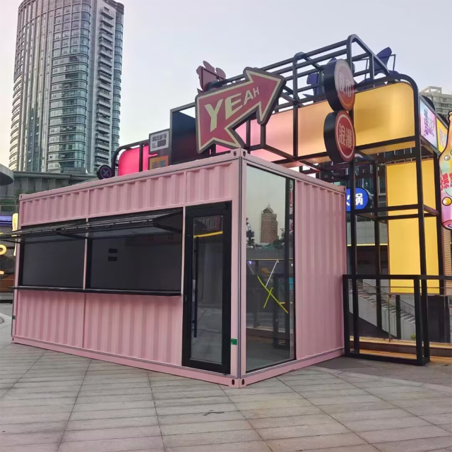 Customized steel structure, commercial outdoor coffee shop, hotel container house, modern style