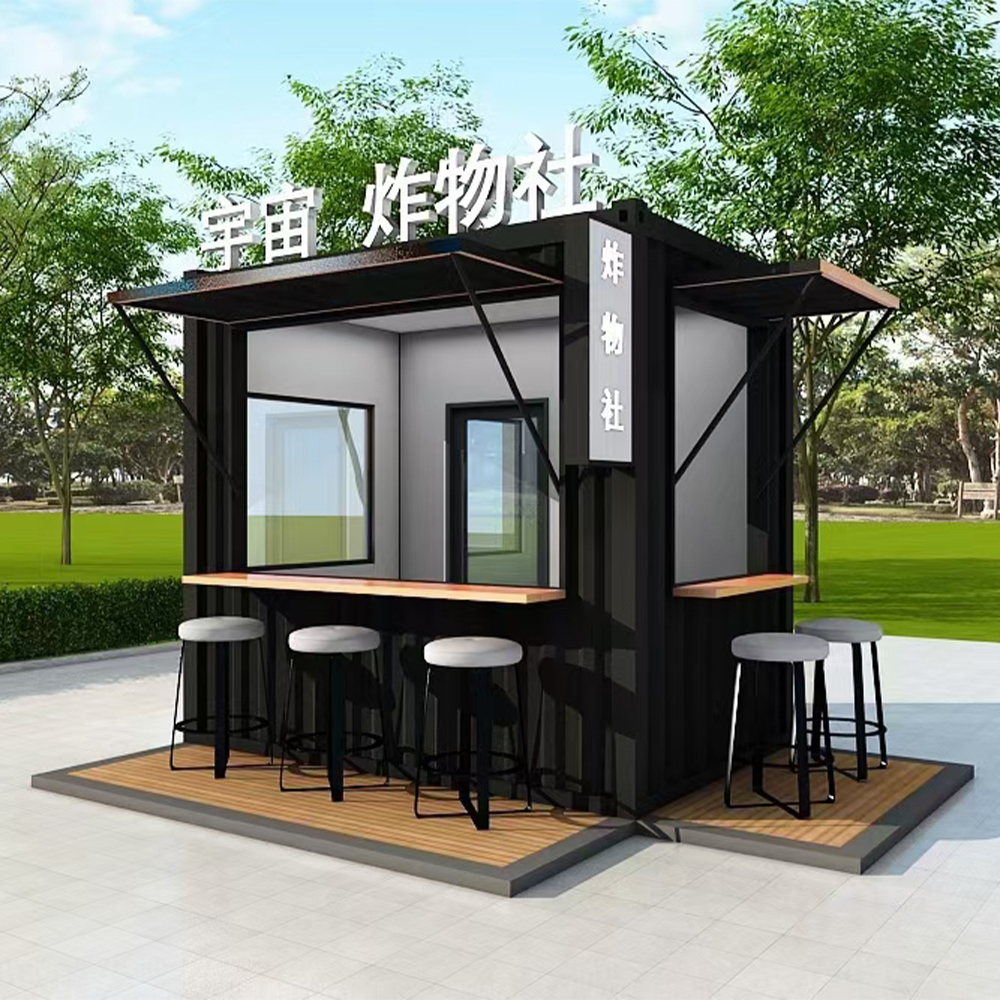 Customized steel structure, commercial outdoor coffee shop, hotel container house, modern style