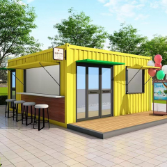 Customized steel structure, commercial outdoor coffee shop, hotel container house, modern style