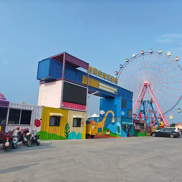Customized steel structure, commercial outdoor coffee shop, hotel container house, modern style