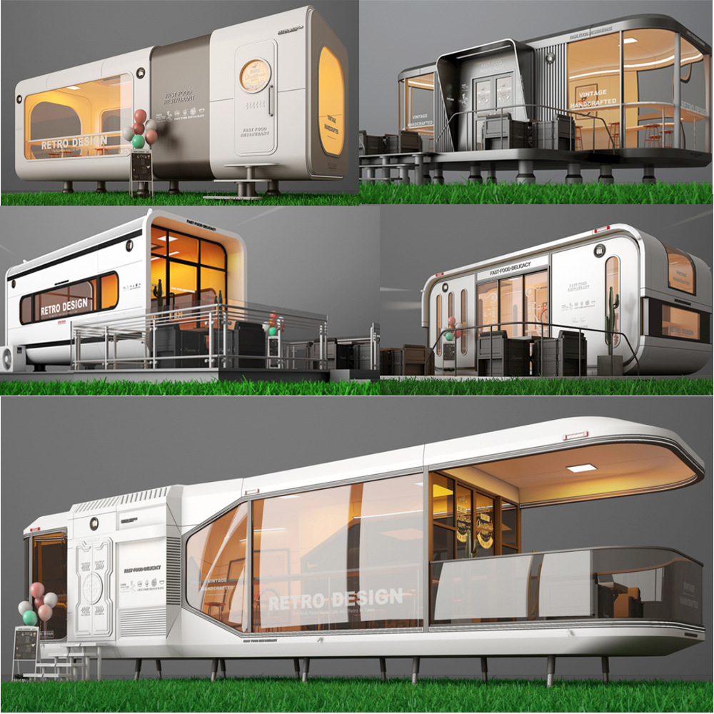 Outdoor Expandable Prefabricated Capsule Container House Modern Modular Space Capsule House Mobile Luxury Prefab House