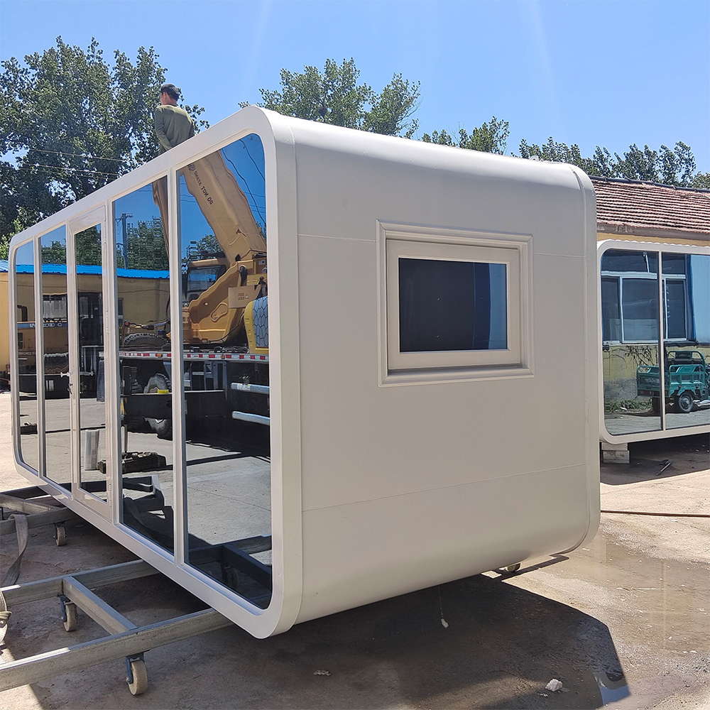 Pre-made Apple Cabin Office Prefabricated Luxury Tiny House 20ft Modern Waterproof Easy Install Mobile Hot Selling Store